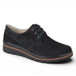 Fidelio Harlow in Black Nubuck Comfort Oxford | 5 UK, 7.5 US